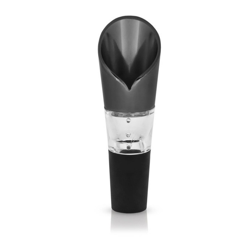 Viski Gunmetal Aerating Pour Spout Wine Aerator, Drip Free, Stainless‎ Steel NIB